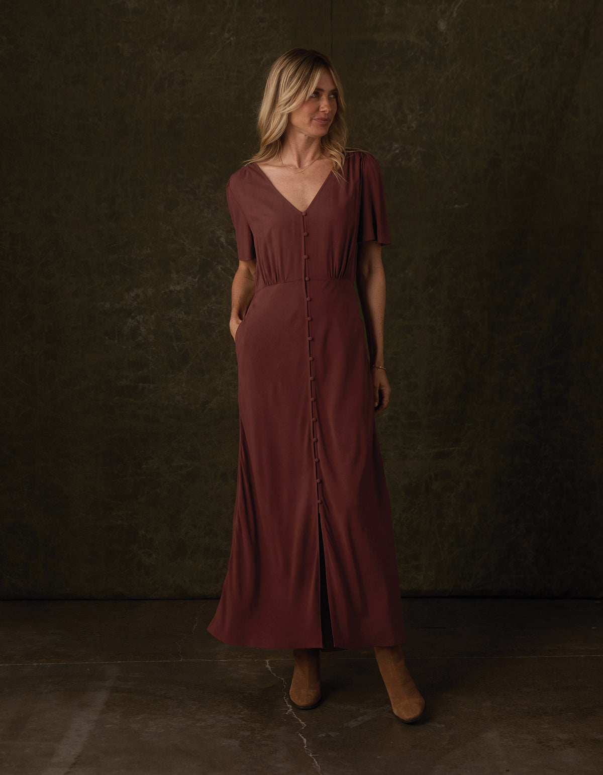 Sawyer Maxi Dress  in Cocoa