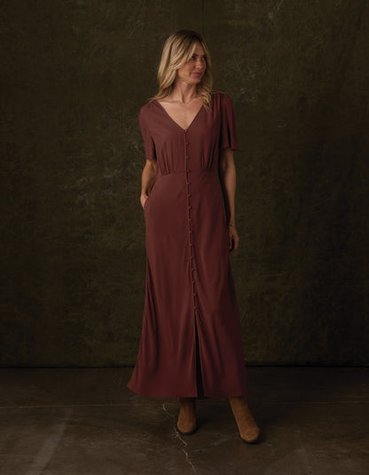 Sawyer Maxi Dress  in Cocoa