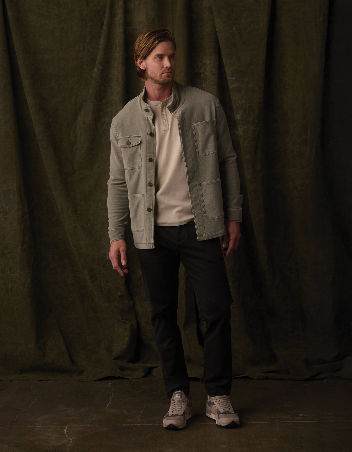 Comfort Terry Chore Coat in Moss