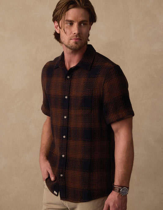 Freshwater Short Sleeve Button Up Shirt in Winslow Plaid