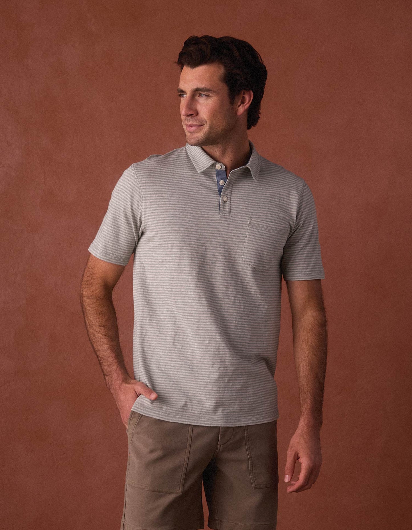 Vintage Slub Pocket Polo