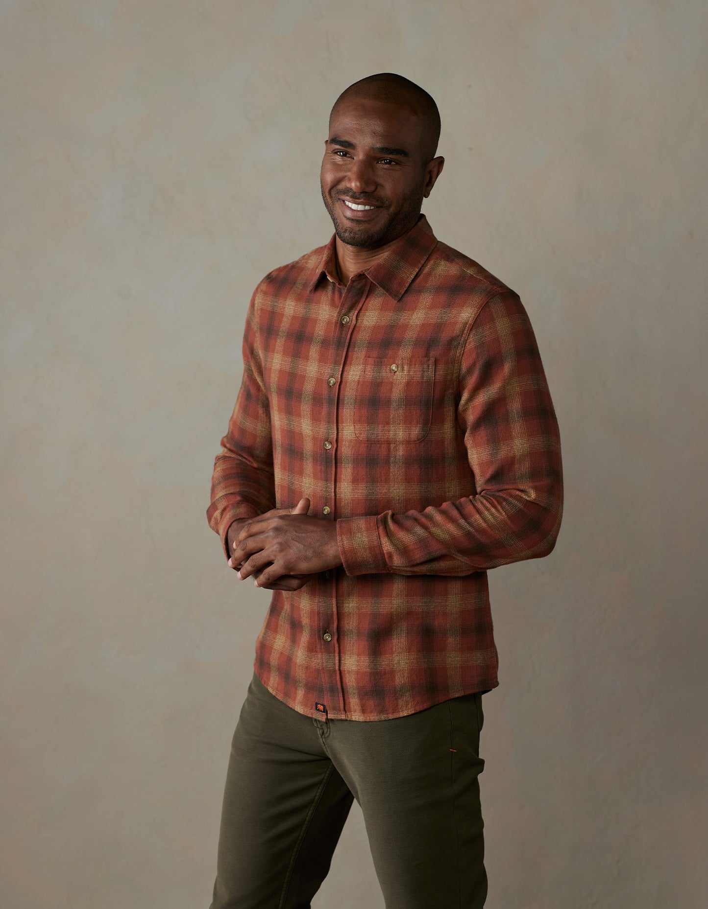 Hudson Double Brushed Flannel in Maple Glaze Plaid