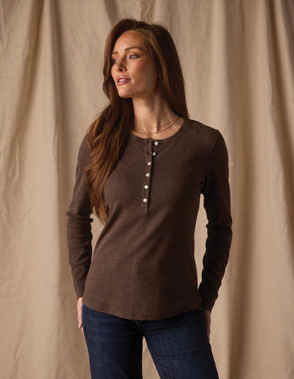 Women's Puremeso Henley in Java