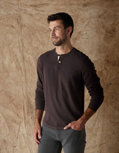 Puremeso Two Button Henley in Java