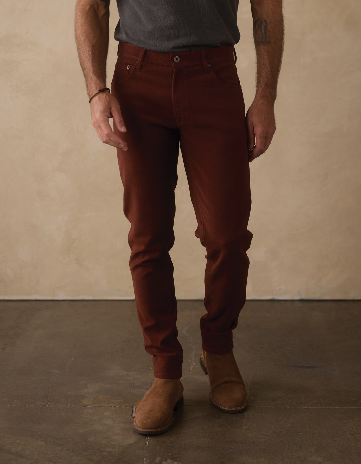Comfort Terry Pant in Spiced Brandy