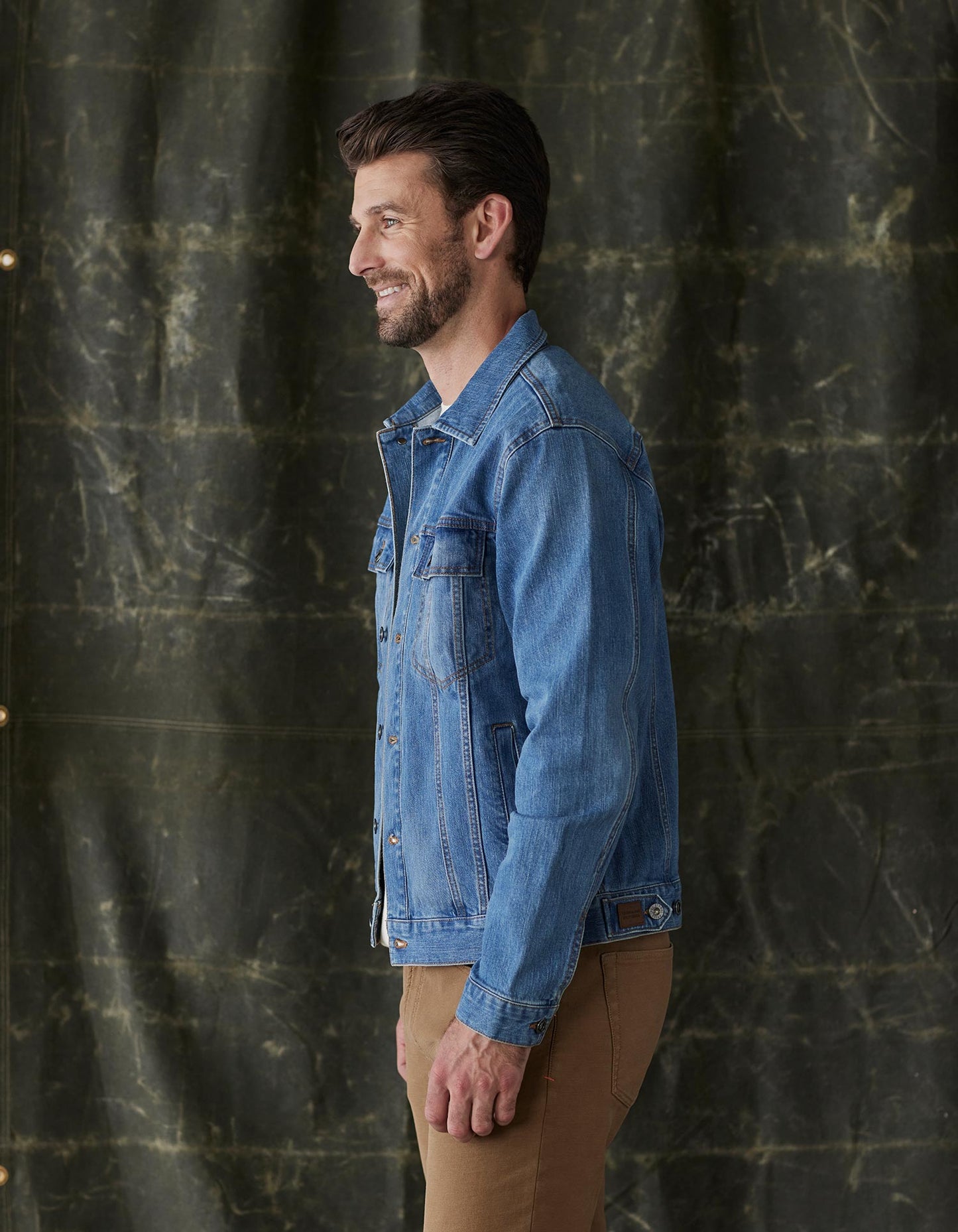 Denim Trucker Jacket in Medium Wash