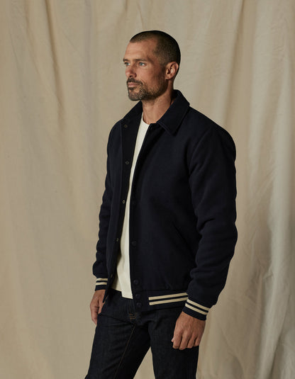 Birdie Varsity Jacket in Navy