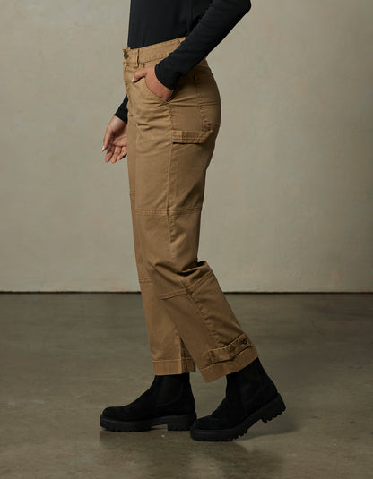 James Canvas Utility Pant in Russet