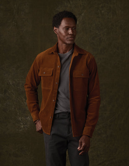 Micro Comfort Cord Overshirt in Goldrush