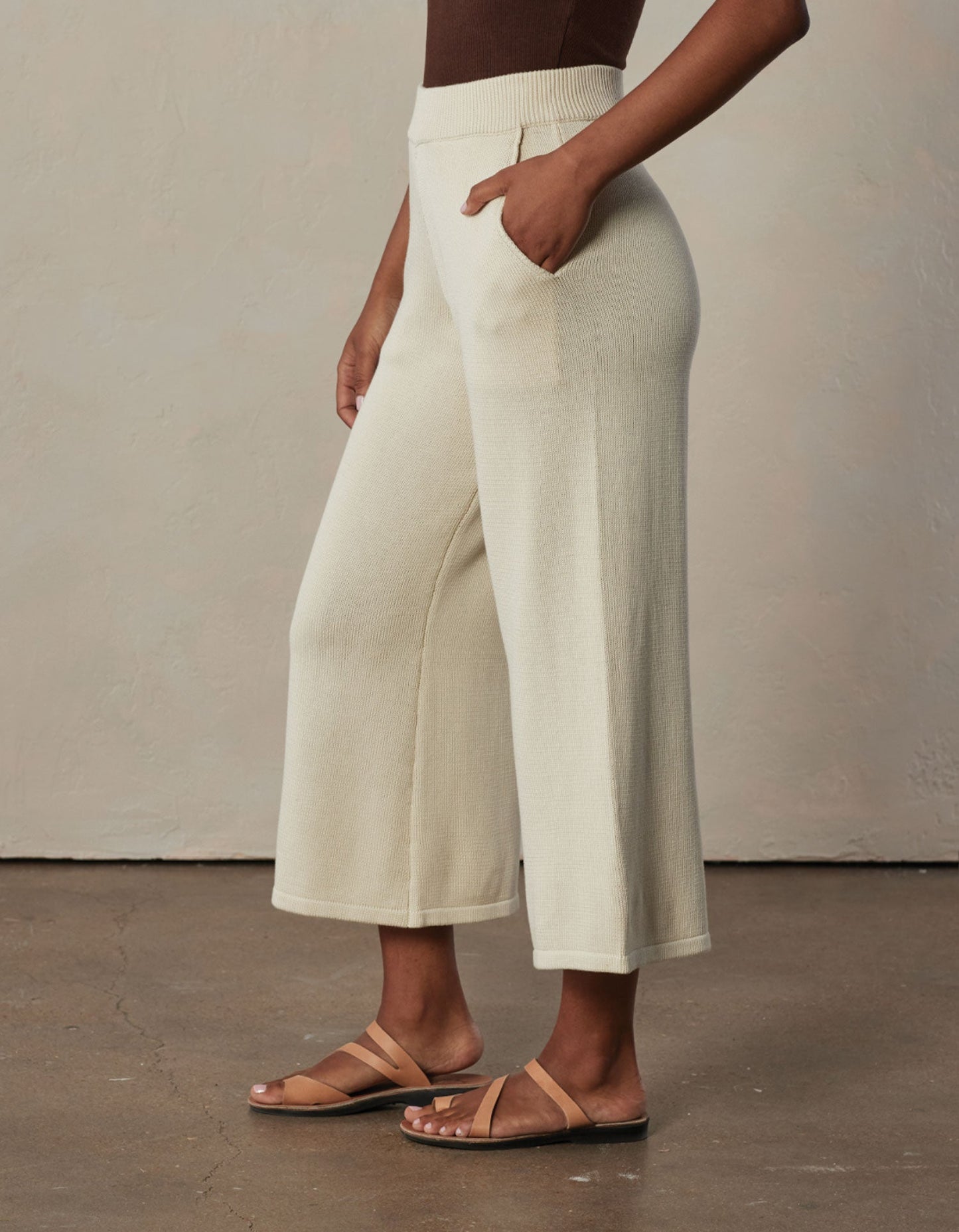 Wanderlust Knit Pant in Cream