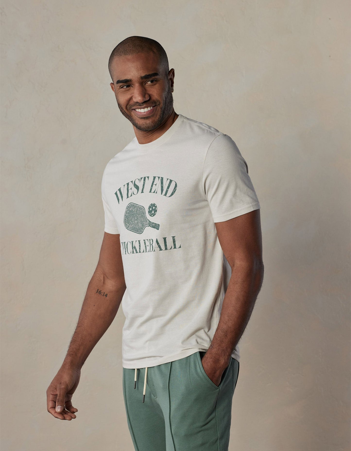 West End Pickleball Tee in Sand