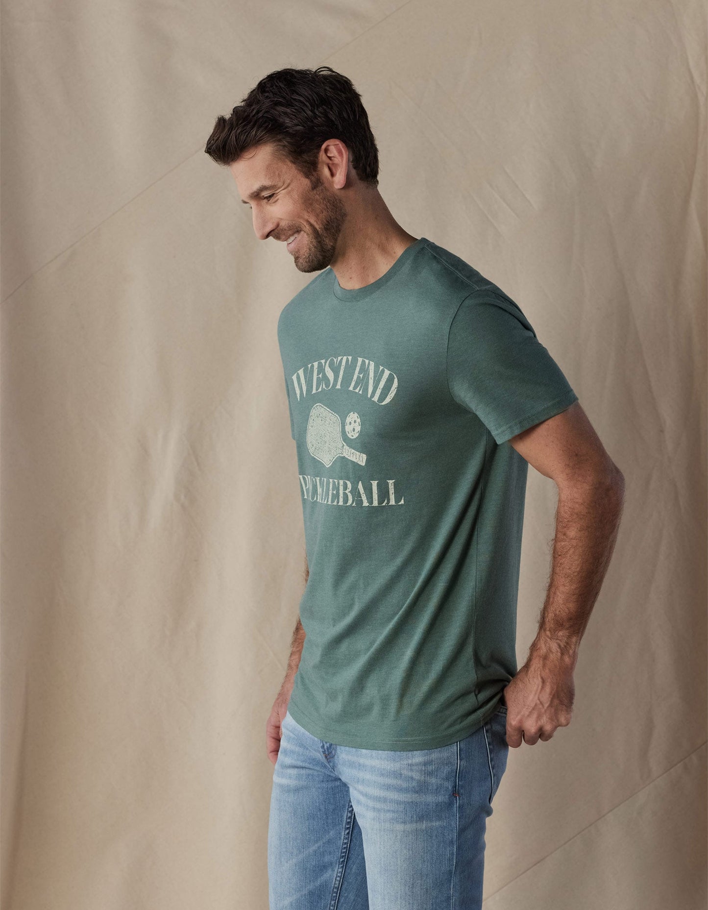 West End Pickleball Tee in Pine