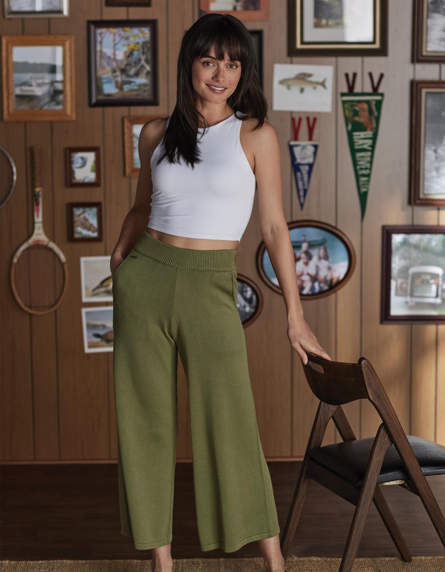 Wanderlust Knit Pant in Pine Needle