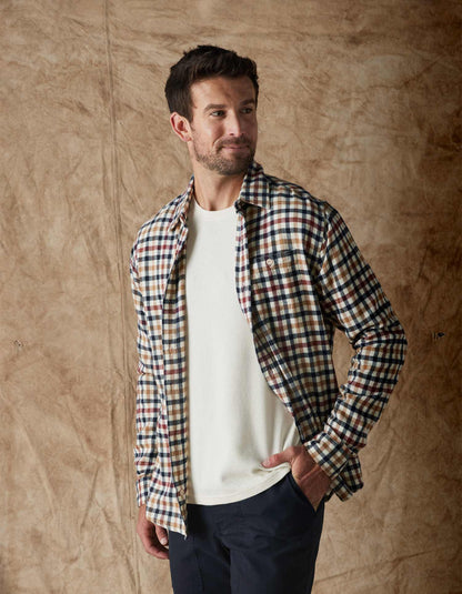 Hudson Double Brushed Flannel in Harvest Plaid