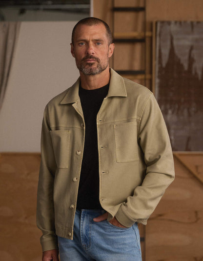 Comfort Terry All Day Jacket in Sand Dune