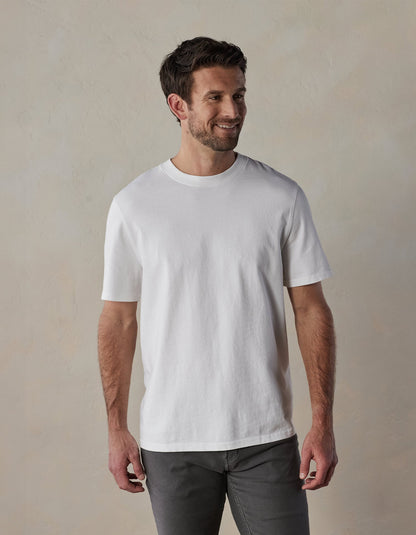 Lennox Jersey Relaxed Tee in White