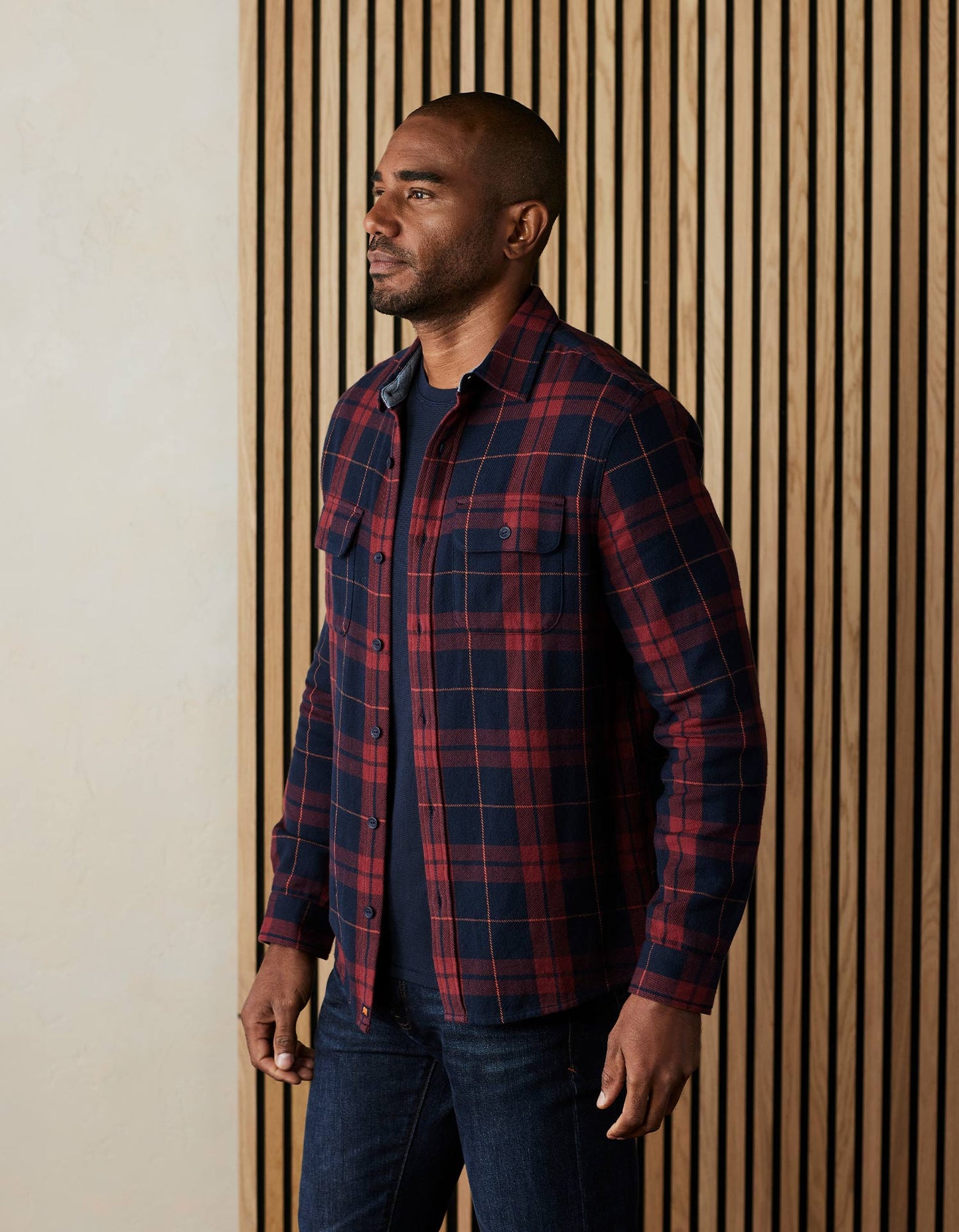 Mountain Overshirt in Garnet Plaid