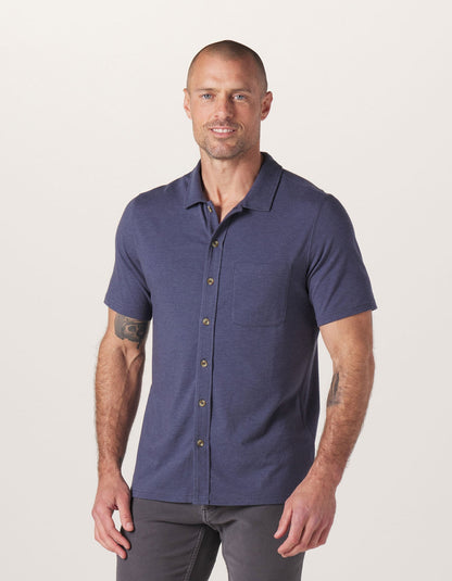 Active Puremeso Weekend Button Down in Lake Blue