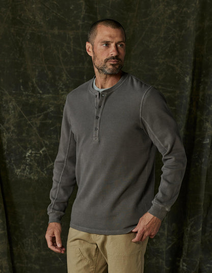 Vintage Thermal Mountain Henley in Slate