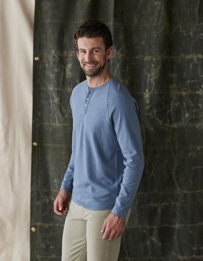 Puremeso Everyday Henley in Slate Blue