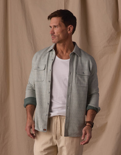 Textured Knit Shirt in Juniper