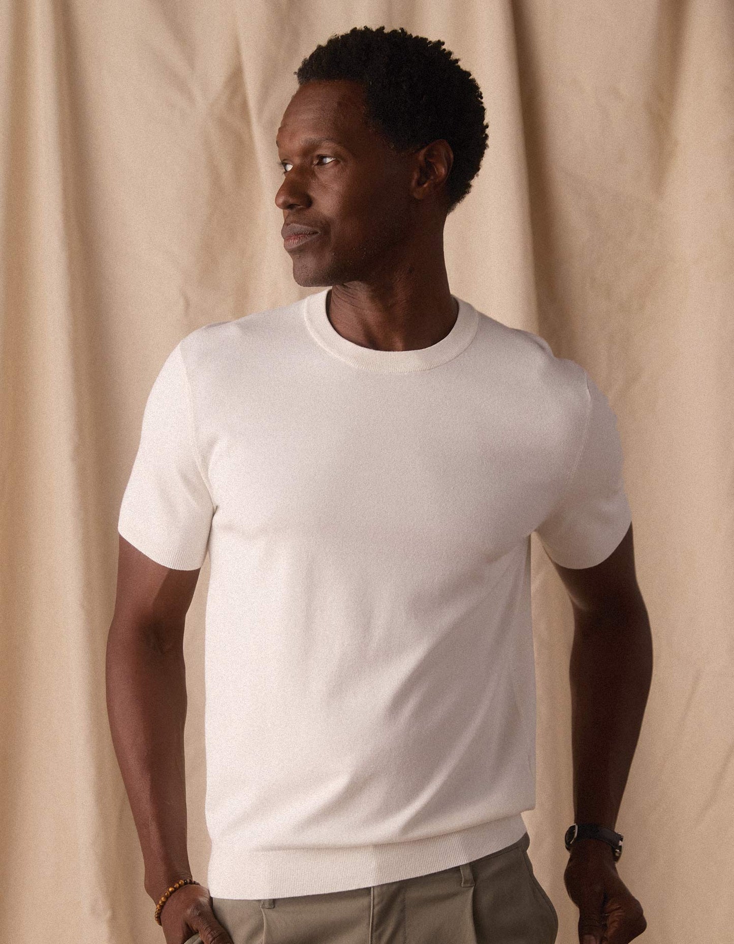 Taylor Sweater Tee in White