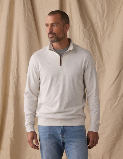 Puremeso Weekend Quarter Zip in Stone