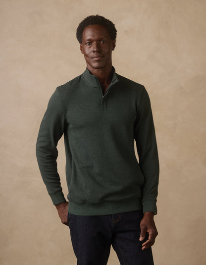 Fleece Puremeso Quarter Zip in Varsity Green