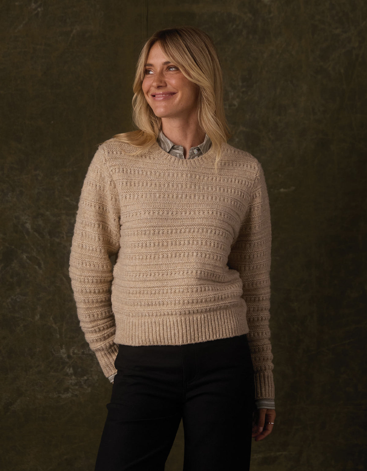 Estelle Crewneck Sweater in Oat