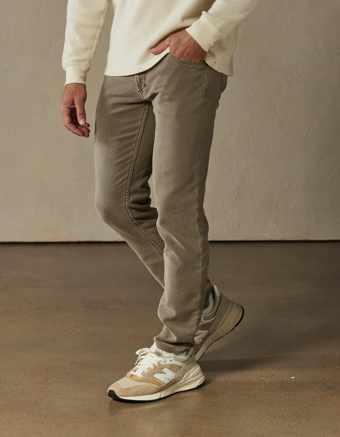 Comfort Terry Pant in Taupe