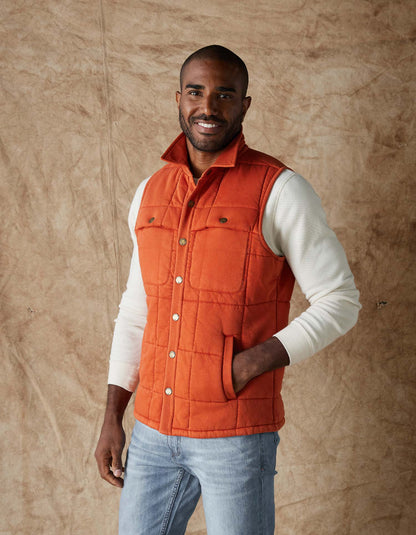 Jackie Premium Fleece Lodge Vest in Fire