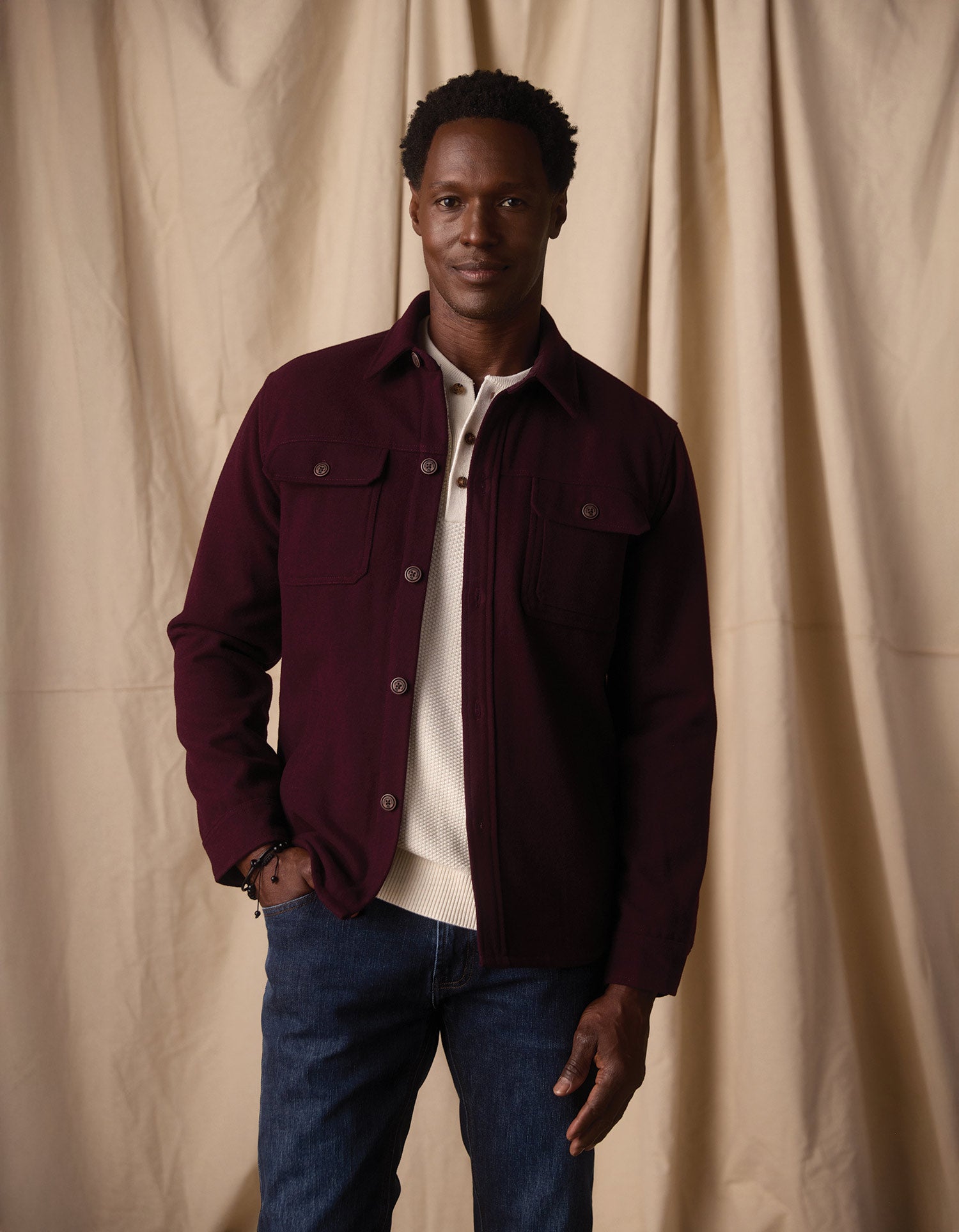 Brightside Flannel Lined Workwear Jacket in Port Wine – The Normal