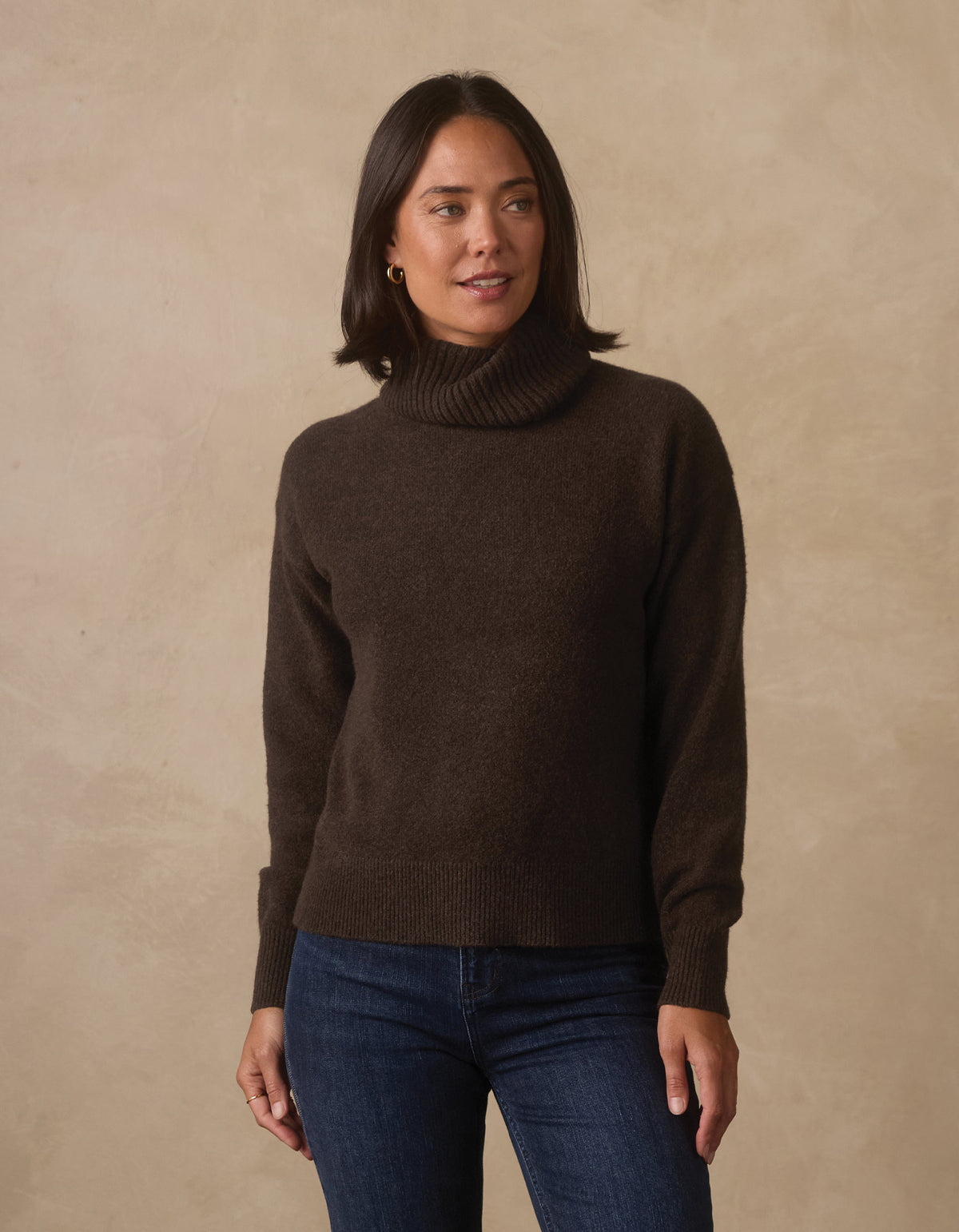 Arvada Hi-Neck Sweater in Umber