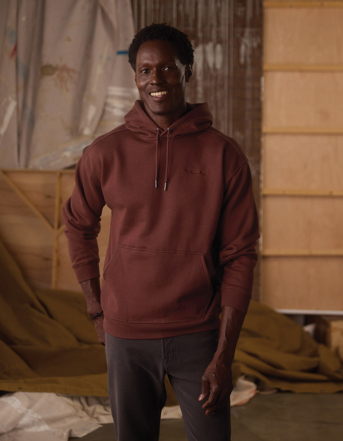 Normal Fleece Graphic Hoodie in Cocoa