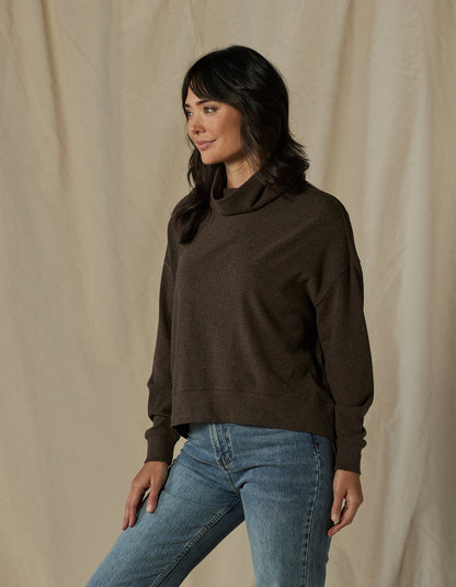 Puremeso Funnel Neck Pullover in Java