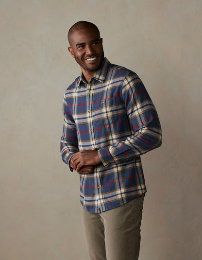 Hudson Double Brushed Flannel in Eventide Plaid