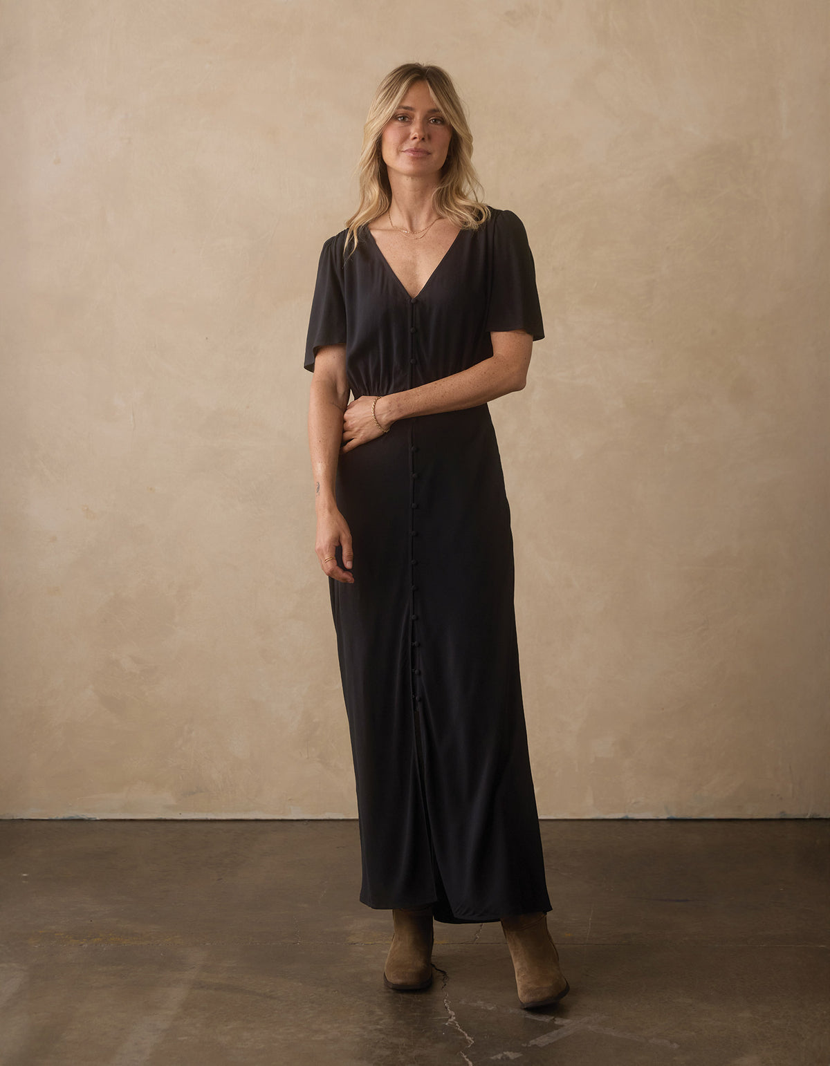 Sawyer Maxi Dress  in Black