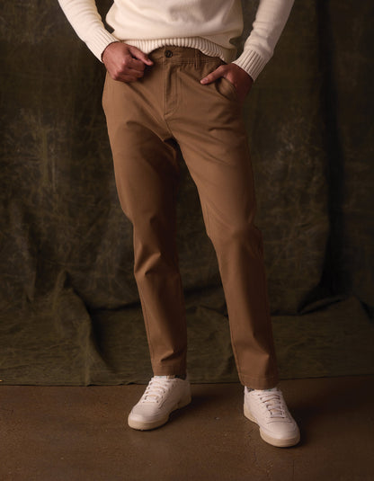 Normal Stretch Straight Chino in Russet