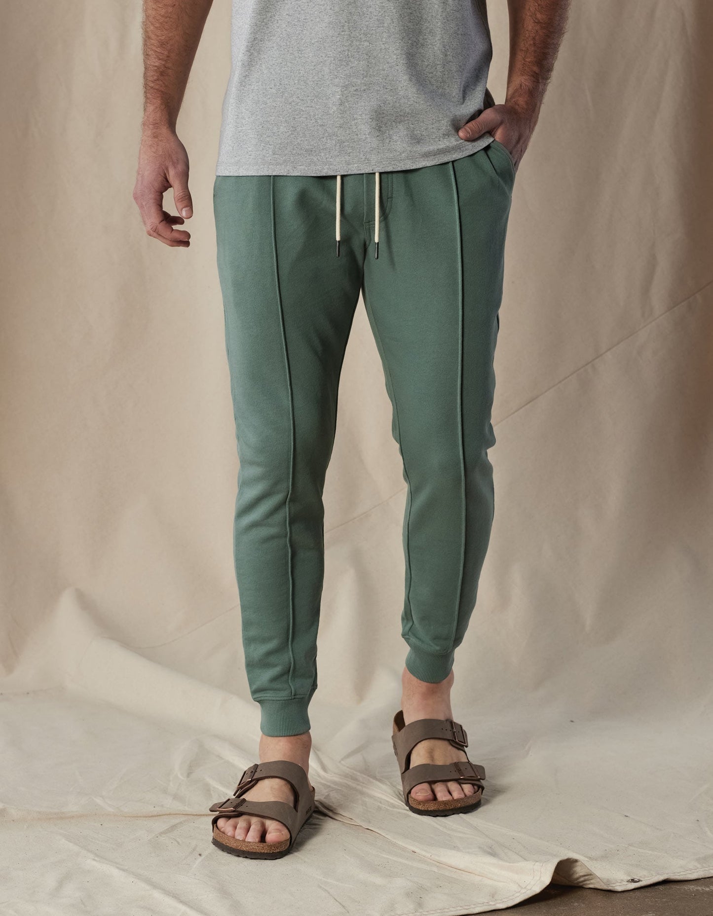 Cole Terry Pintuck Jogger in Pine