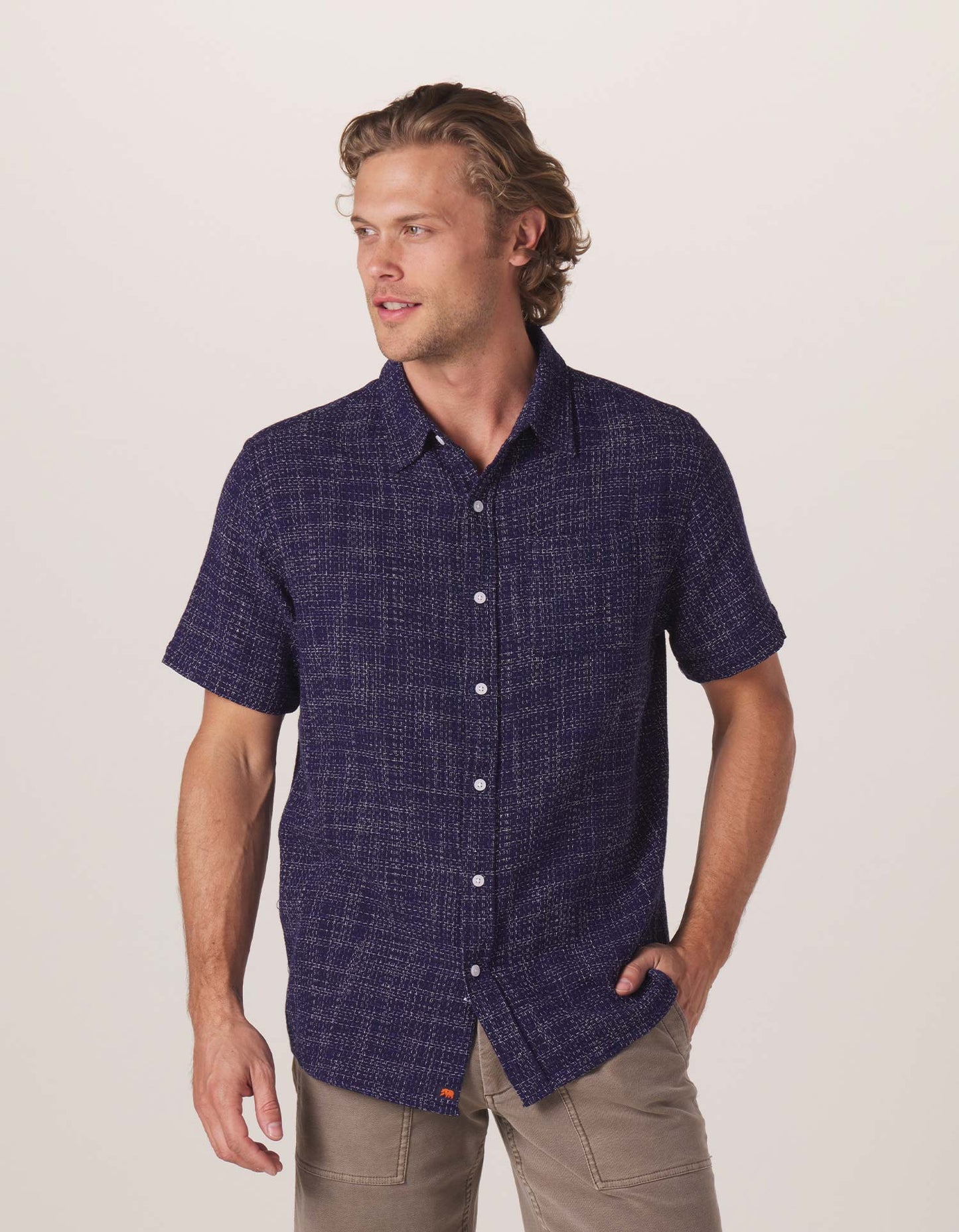 Freshwater Short Sleeve Button Up Shirt in Ocean