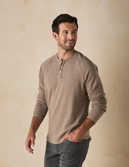 Puremeso Everyday Henley in Taupe