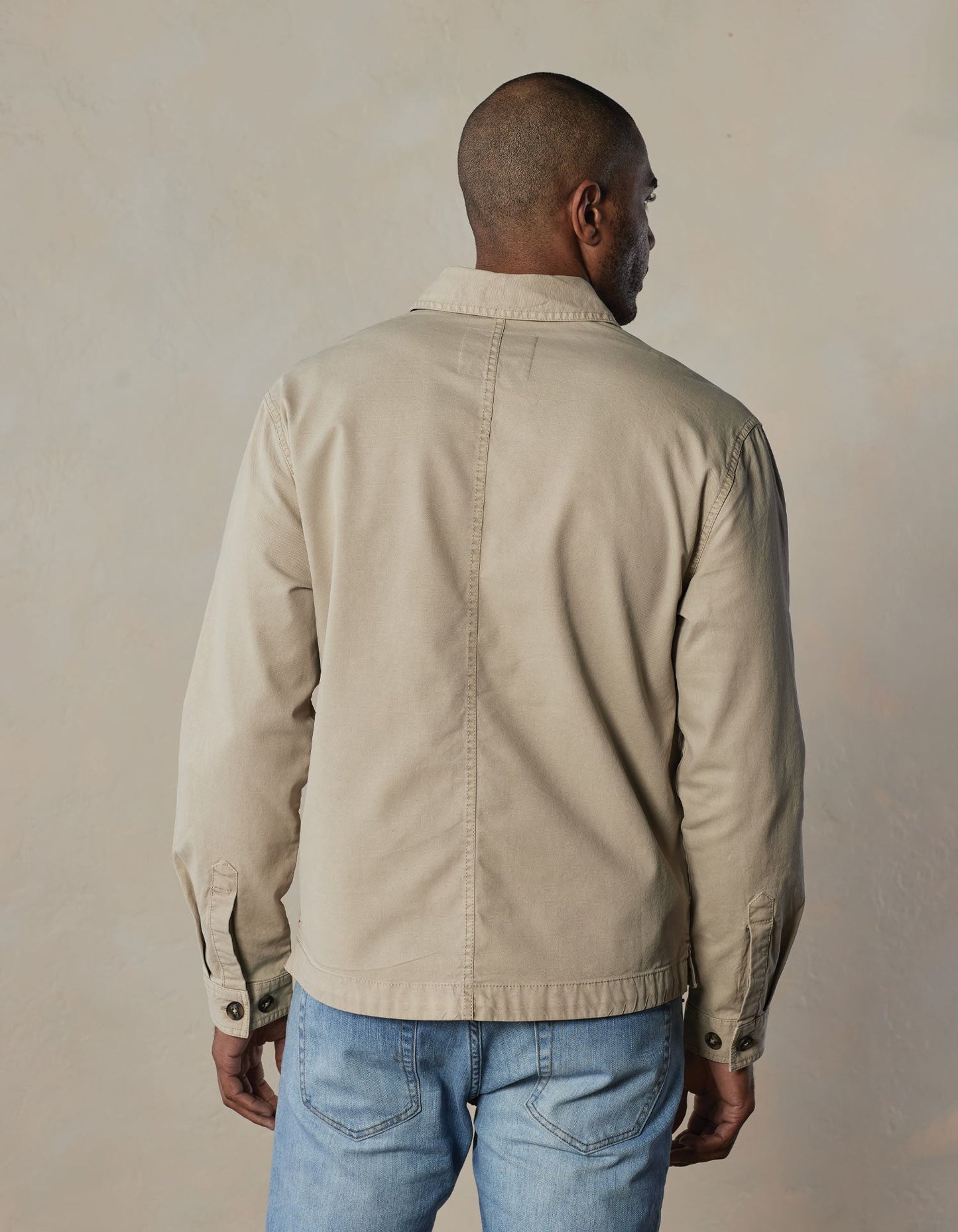 James Canvas Overshirt in Sand Dune