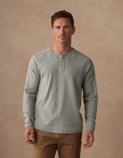 Puremeso Everyday Henley in Sea Glass
