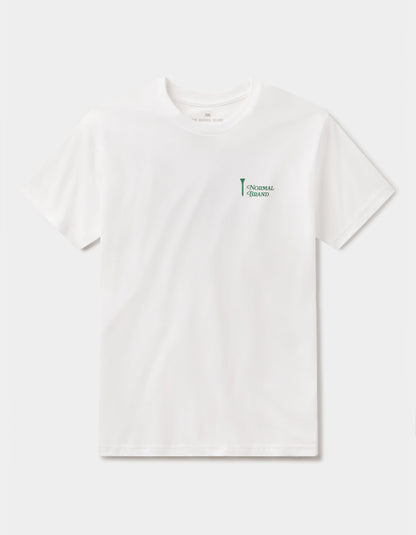 Green Cart Tee in White