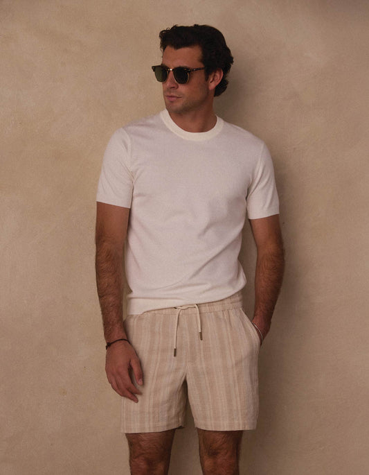 Freshwater Short in Sandstone Stripe