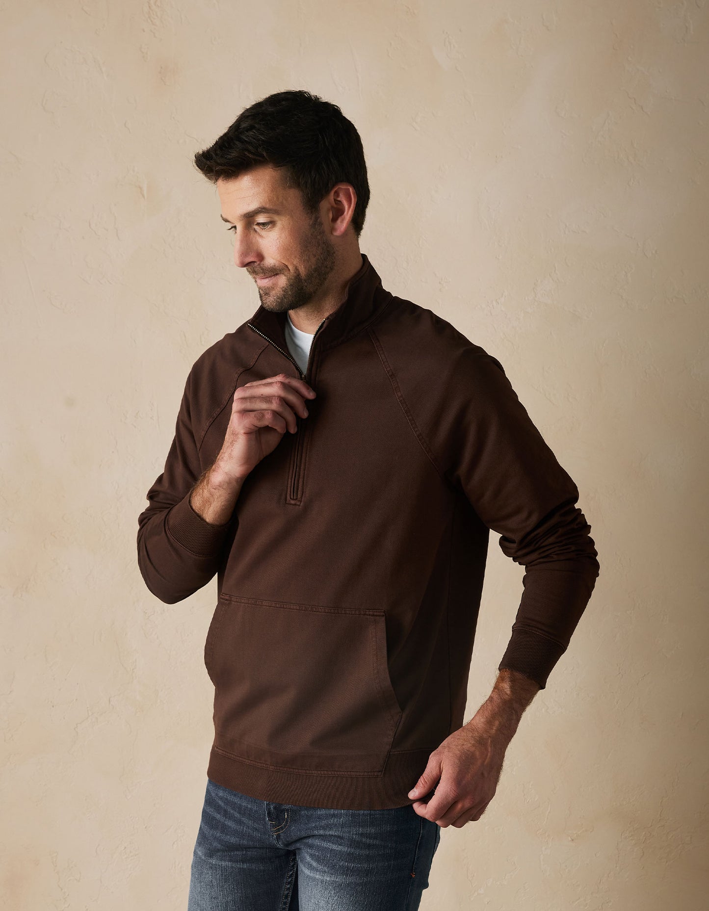 Tentoma Quarter Zip in Chestnut