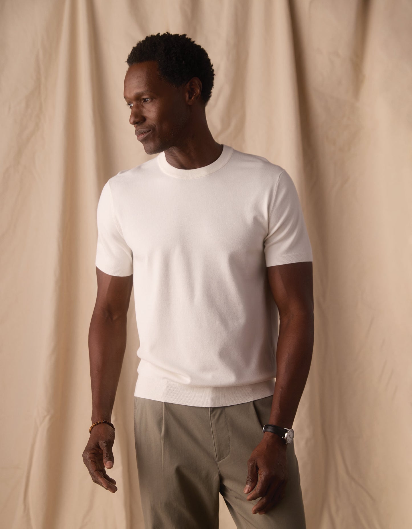 Taylor Sweater Tee in White