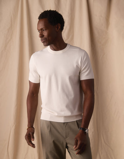 Taylor Sweater Tee in White