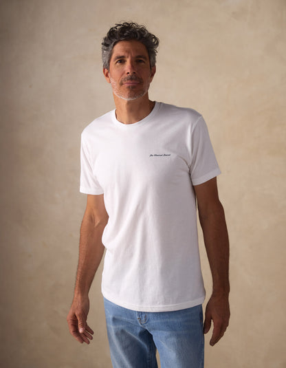 Illustrated Bear Tee in White