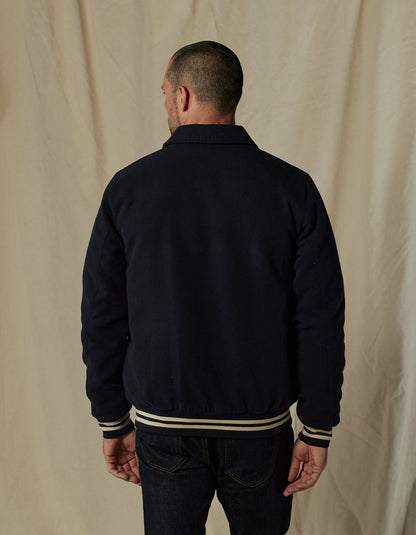 Birdie Varsity Jacket in Navy